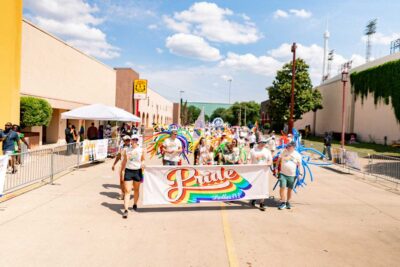 Dallas IVF PRIDE 2023 parade, walking in support of LGBTQIA+ community
