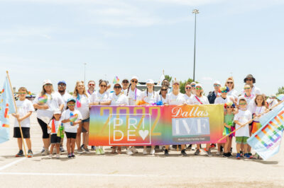 Dallas IVF PRIDE 2022 parade banner in support of LGBTQ+ community